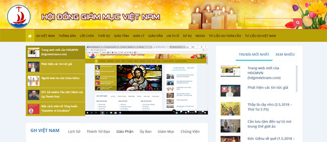 Thông báo về Webstite mới của Hội Đồng Giám Mục Việt Nam